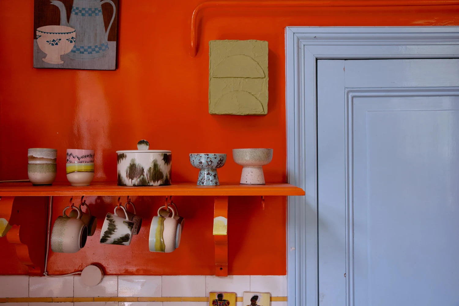 HKLIVING Set of 4 Café Cups in Various Colourways - Lifestory