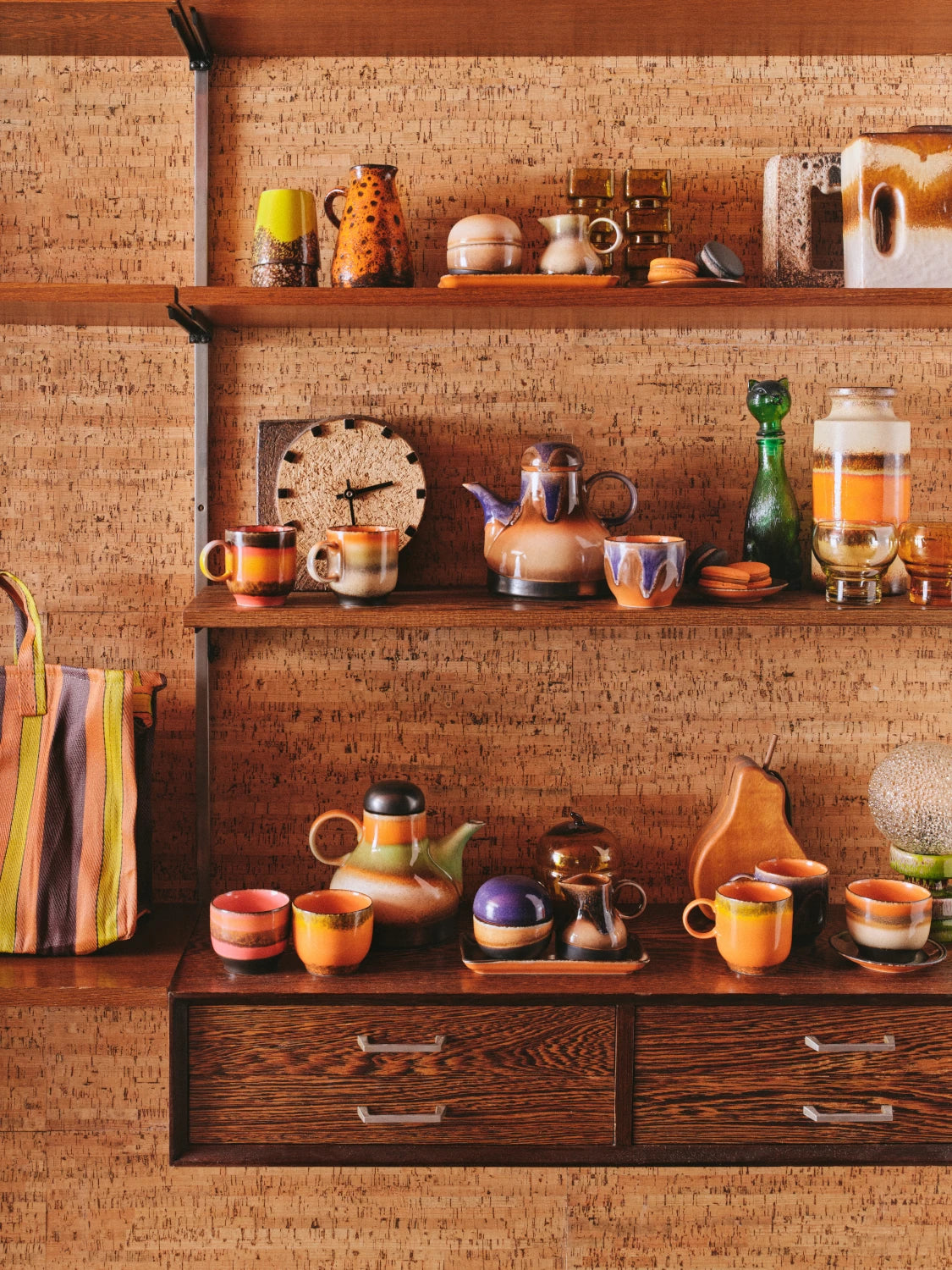 HKLIVING Set of 4 Café Cups in Various Colourways - Lifestory
