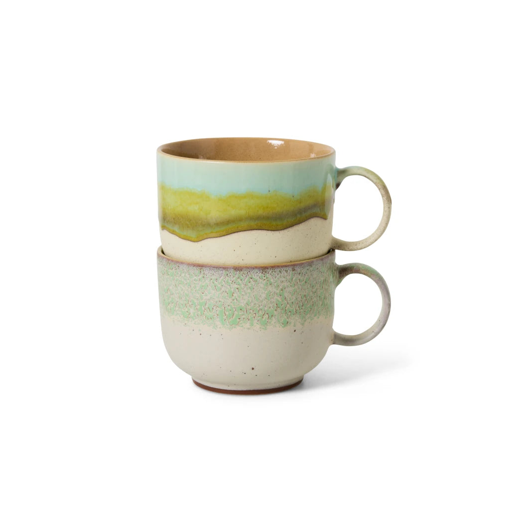 HKLIVING Set of 2 Tea Cups in Various Colourways - Lifestory