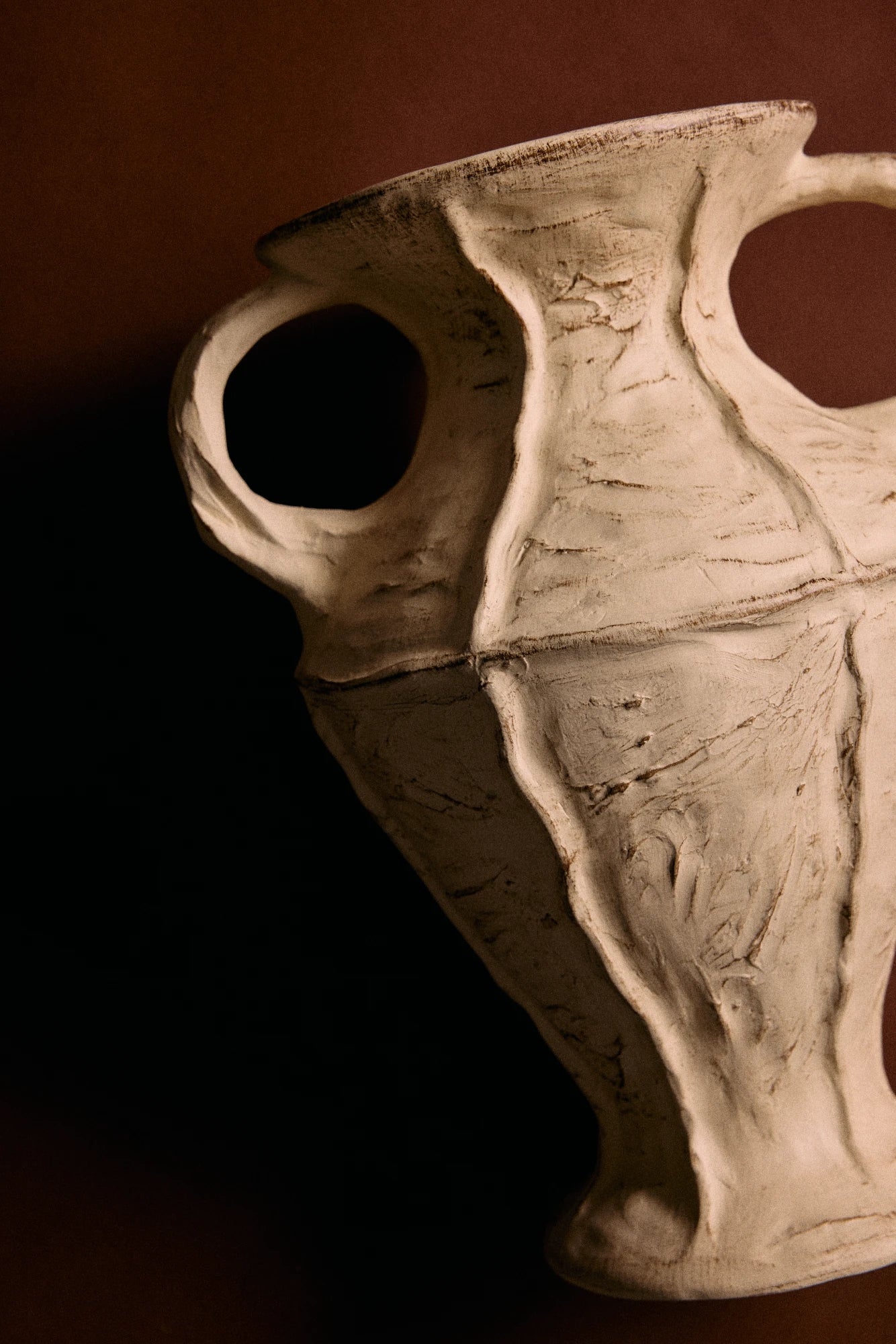 HKLIVING New Classics Large Stoneware Vase in Cream - Lifestory