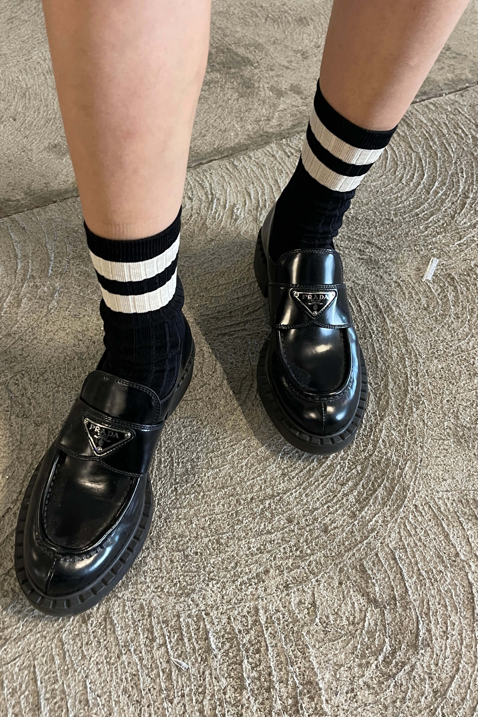 Her Socks - Varsity | Black | by Le Bon Shoppe - Lifestory