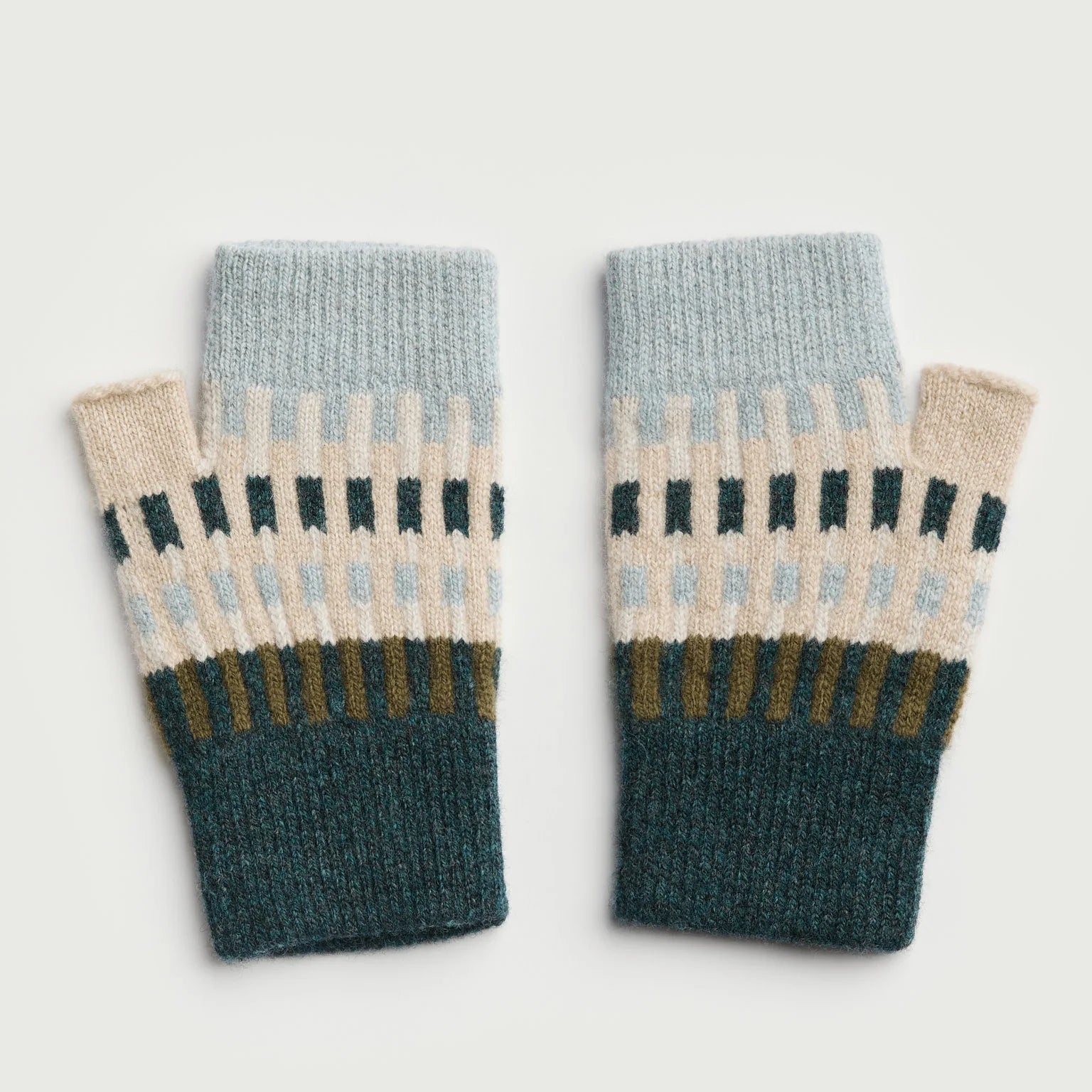 Fingerless Mittens in 'Harbour' in Various Colourways by Hilary Grant - Lifestory