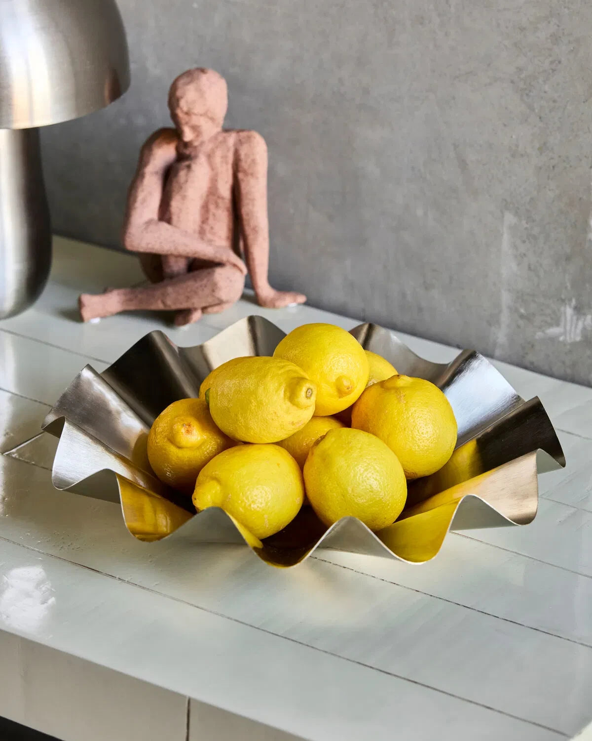 House Doctor Flood Bowl - Decorative Piece in Brushed Silver - Lifestory