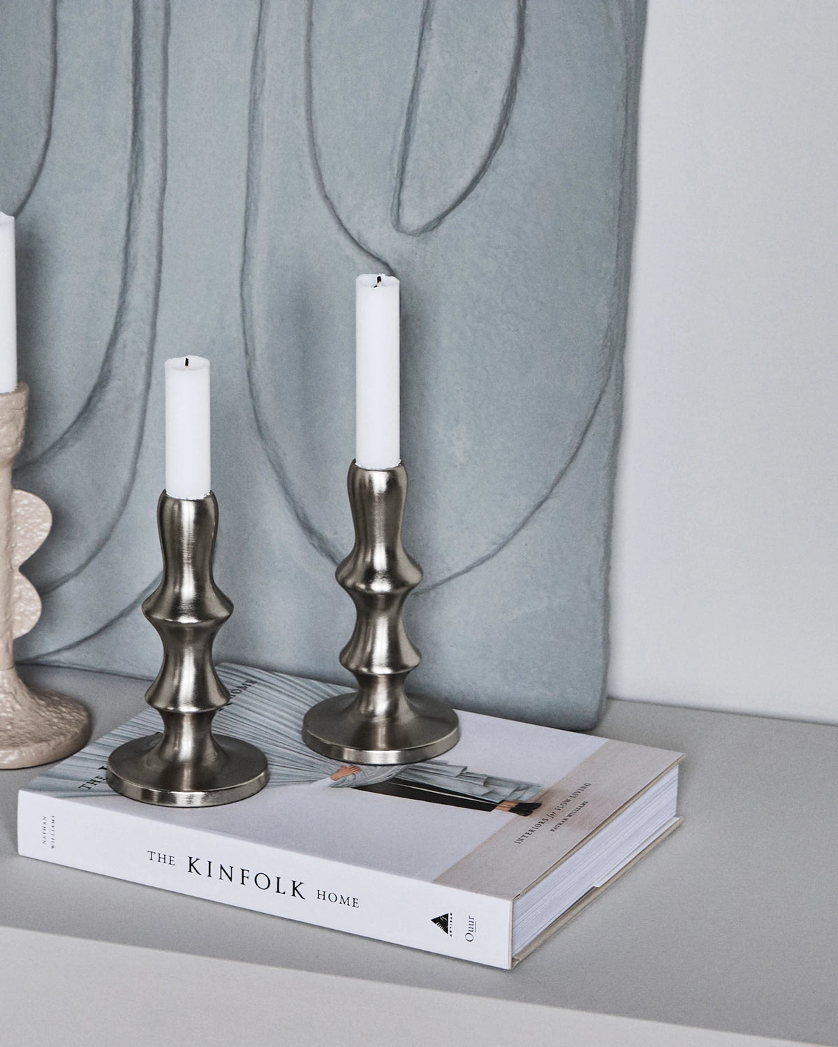 House Doctor HDReese Candle holders, Silver Finish, Set of 2