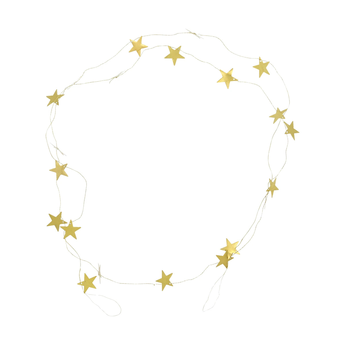House Doctor Antique Brass Large Star Garland (250cm) - Lifestory