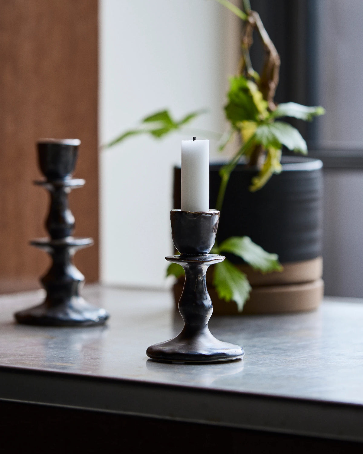 House Doctor Lucca Candle Holder, Black, Small