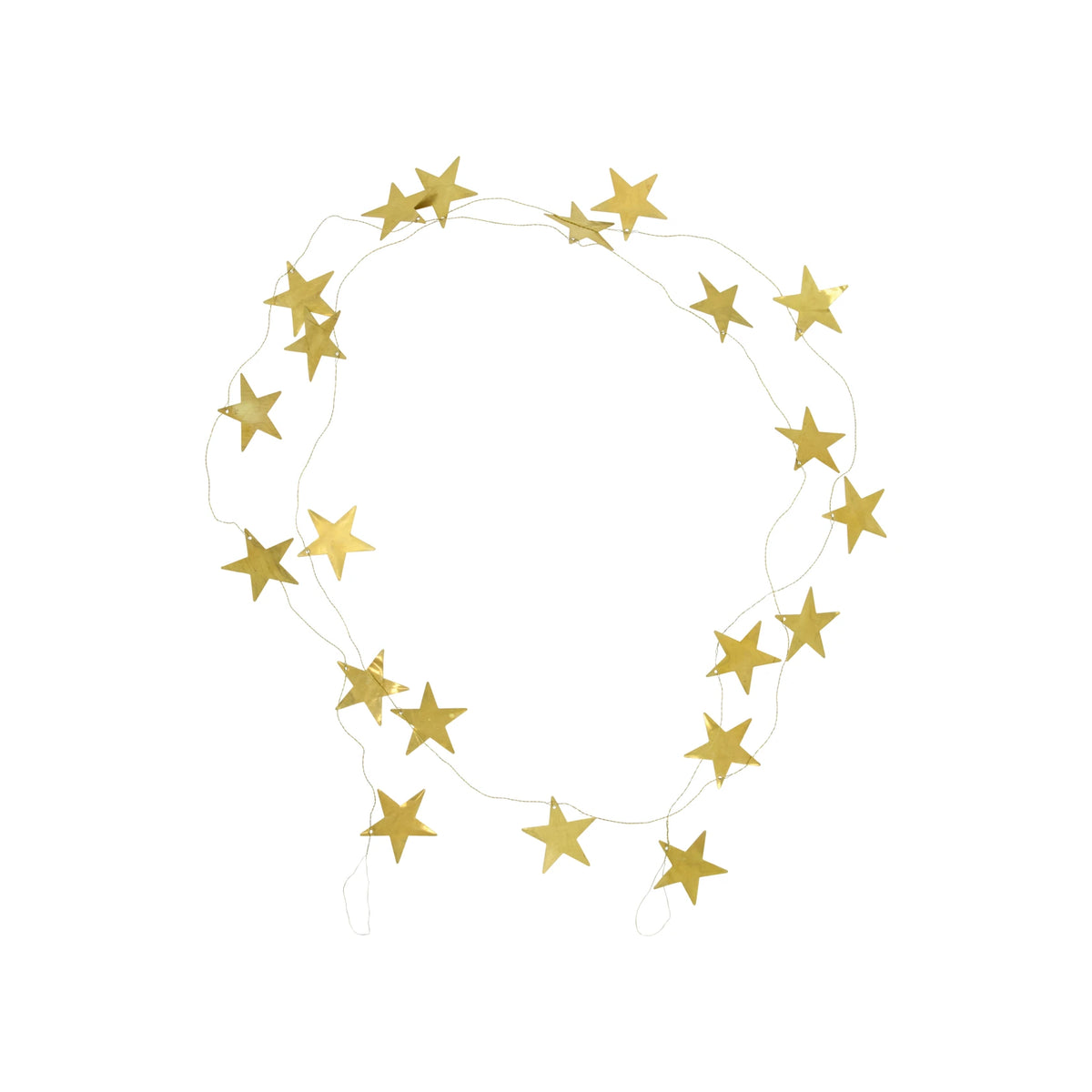 House Doctor Antique Brass Star Garland (150cm) - Lifestory