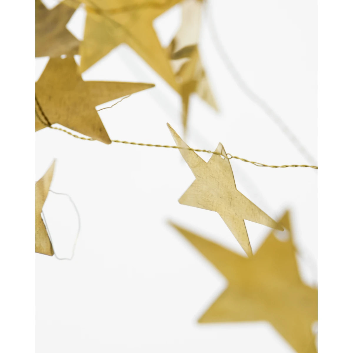 House Doctor Antique Brass Star Garland (150cm) - Lifestory