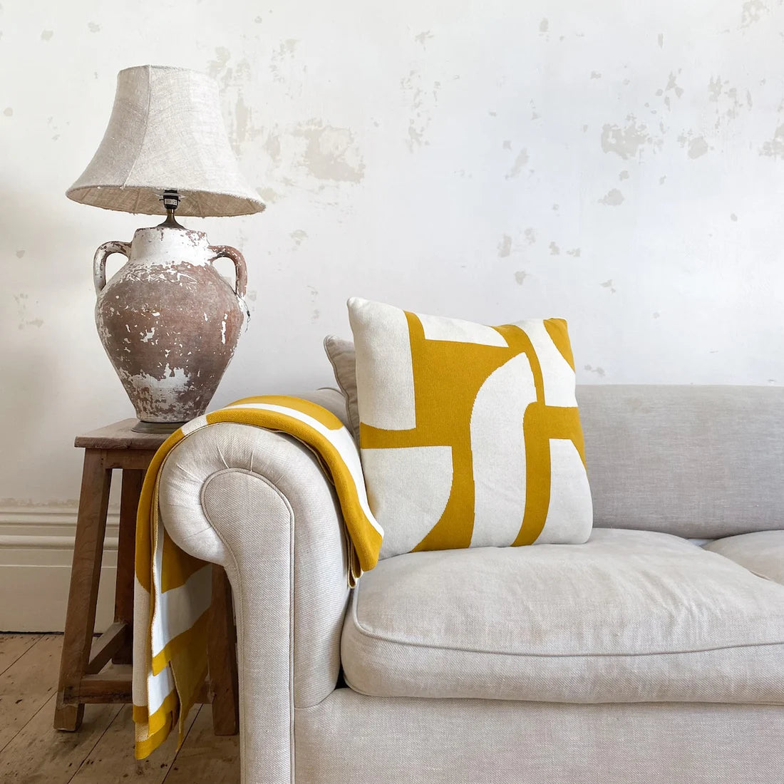 Bruten Cushion | Citrus | Cotton & Biodegradable Inner | by Sophie Home - Lifestory