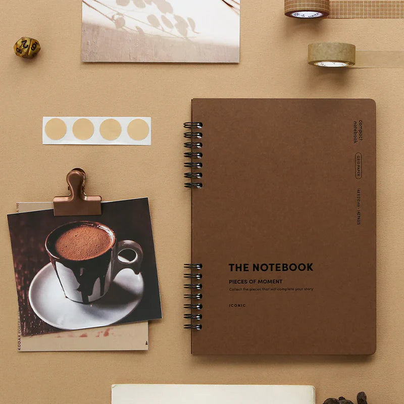 Iconic Compact A5 Spiral Notebook - Grid Pages - Lifestory