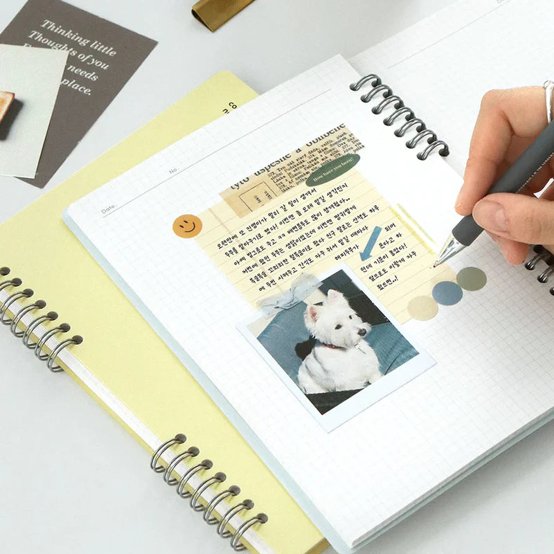 Iconic Compact A5 Spiral Notebook - Grid Pages - Lifestory