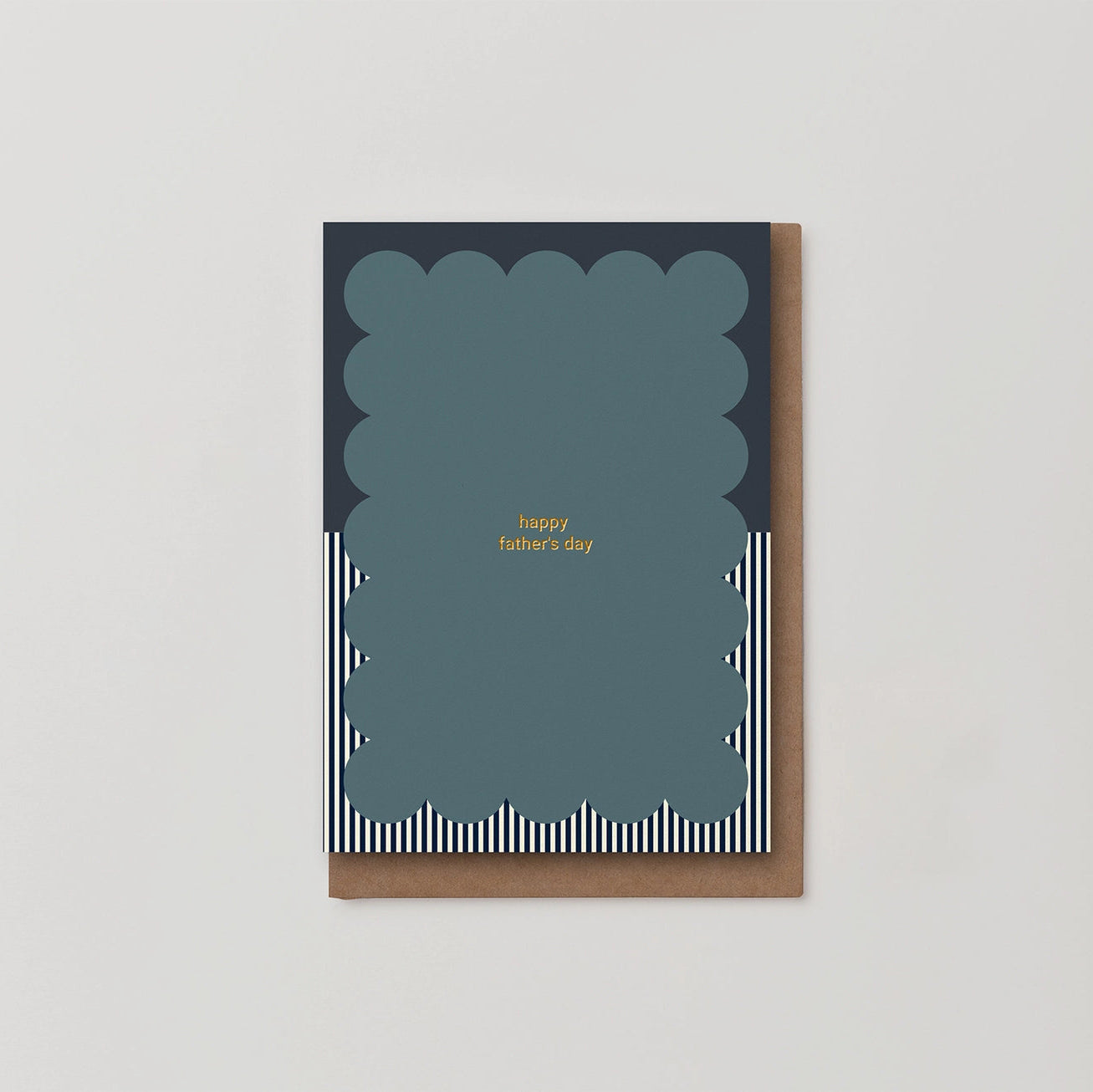 'Happy Father's Day' Blue Scallop Card | Blank | by Kinshipped - Lifestory
