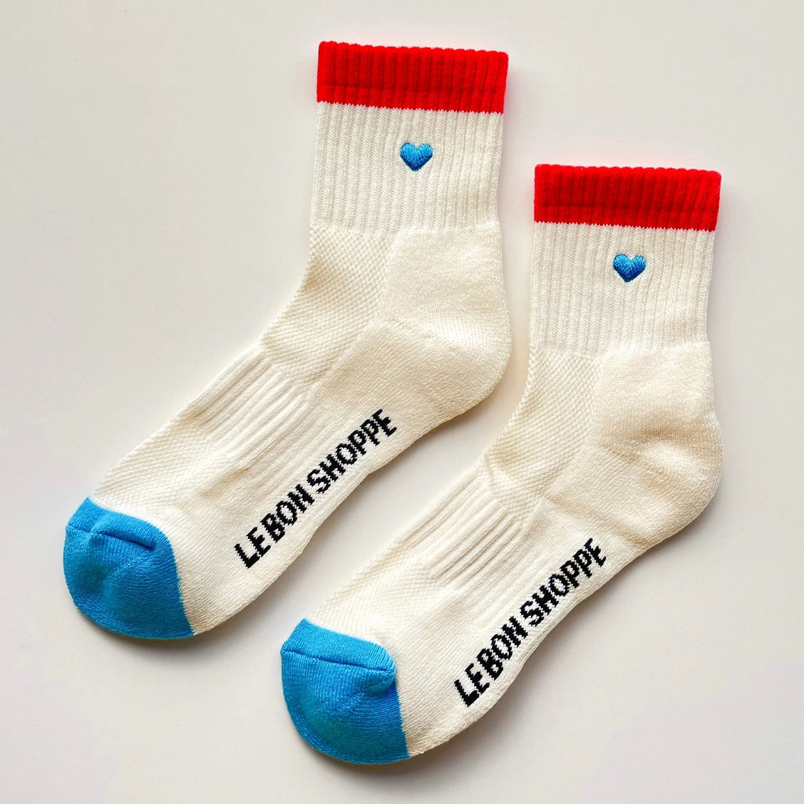 Le Bon Shoppe Embroidered Colour Block Girlfriend Socks (UK 4-8) in Various Colours - Lifestory
