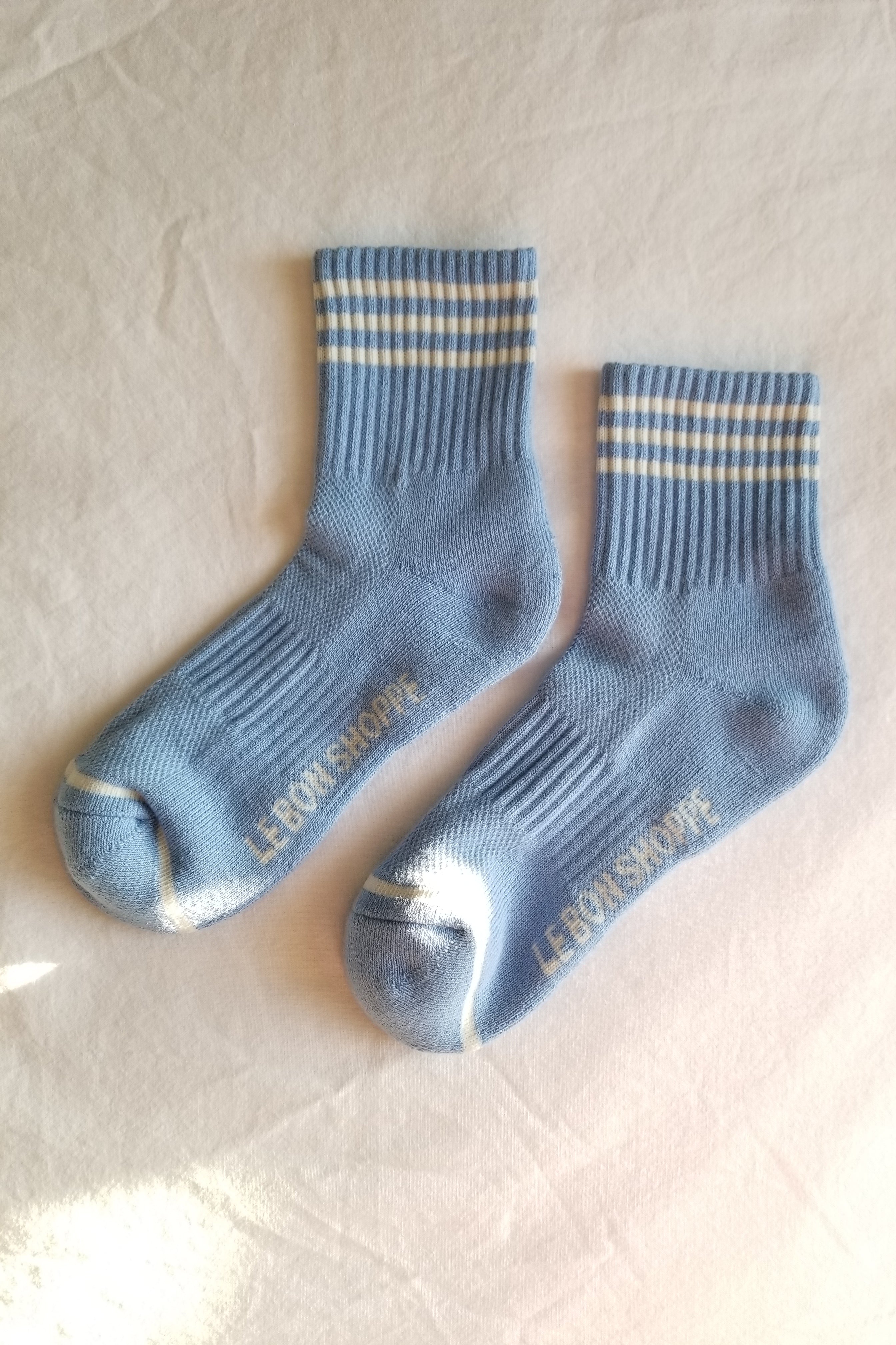 Le Bon Shoppe Girlfriend Socks in Parisian Blue