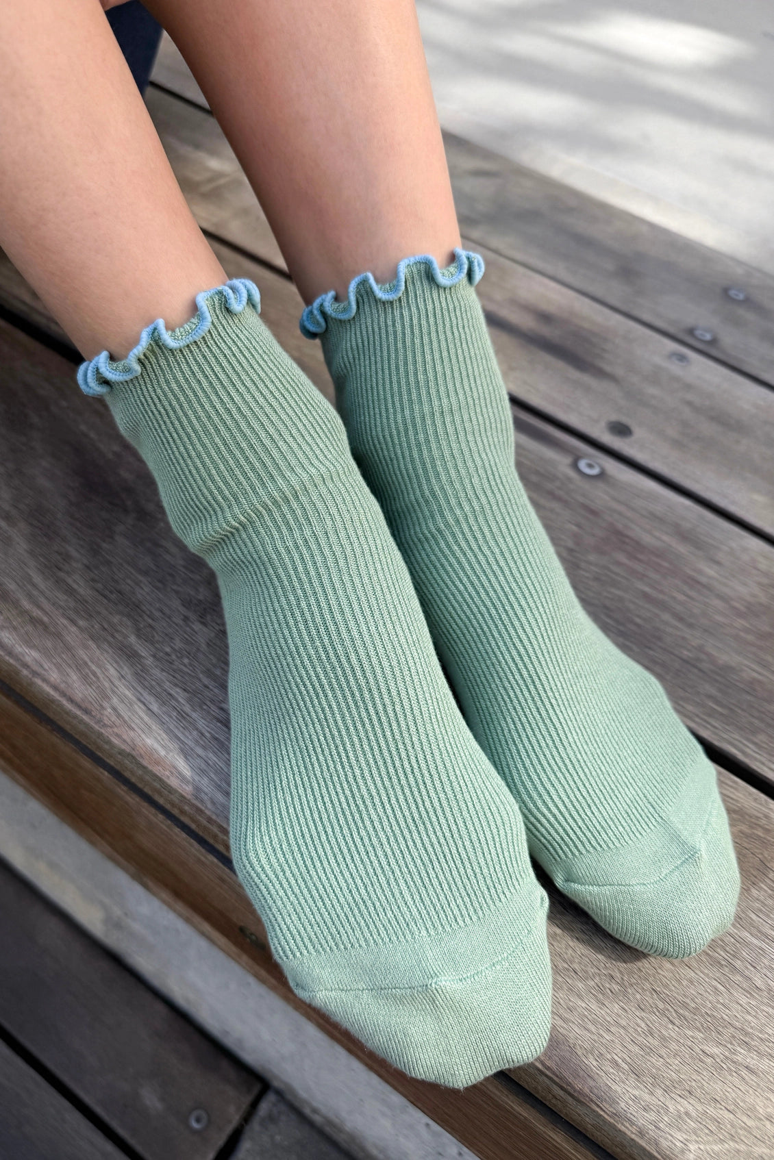 Le Bon Shoppe Petite Ruffled Modal Socks (UK 4-8) in Various Colours - Lifestory