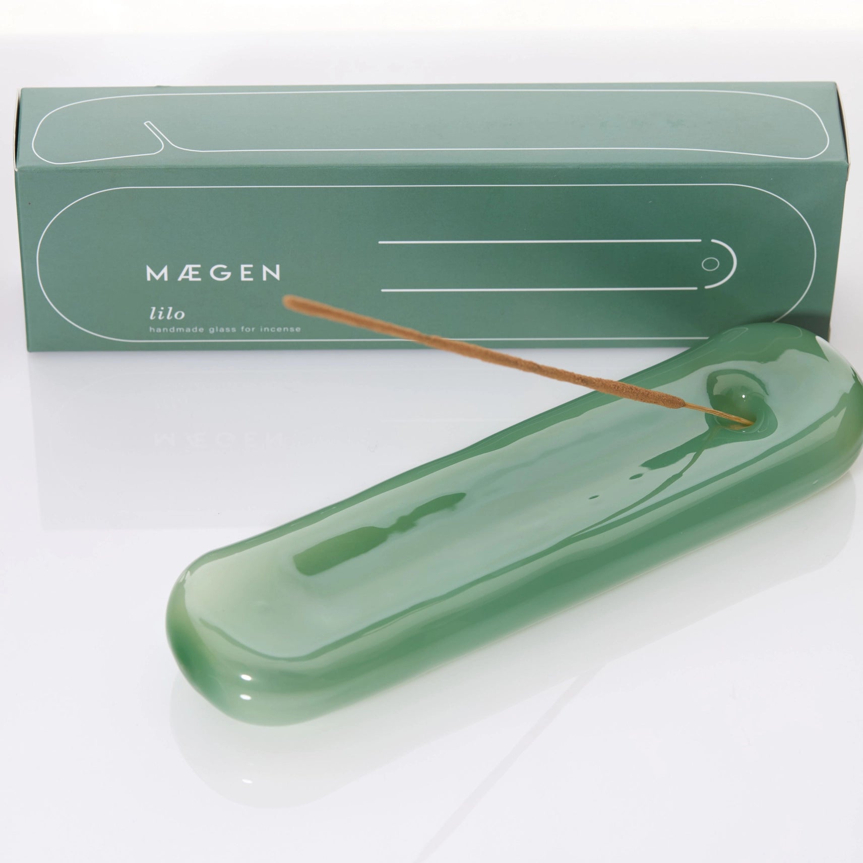 Maegan Lilo Hand Blown Glass Incense Stick Holder in Various Colours - Lifestory