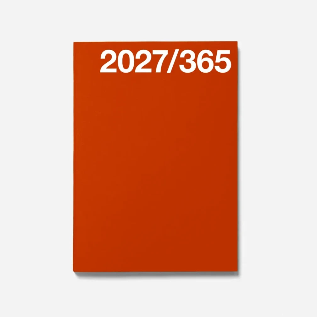 A minimalist Marjolein Delhaas planner cover with the white text '2027/365' printed at the top, shown on a light grey background.