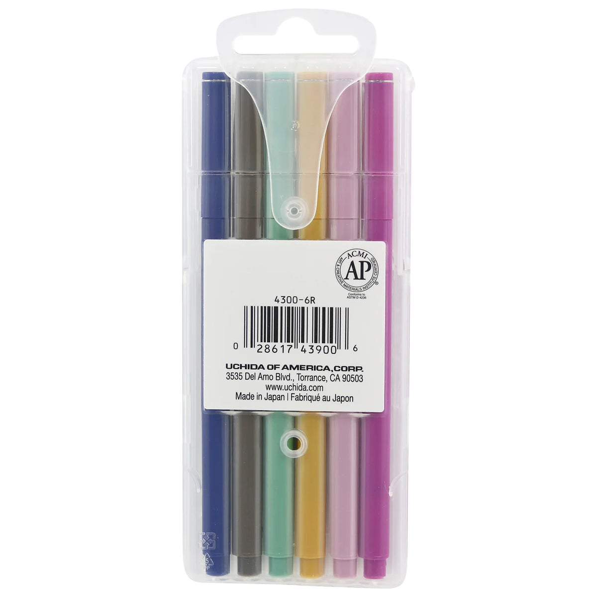 Le Pen 6 Piece Felt Pen Set - Superfine Nib | Various Colours