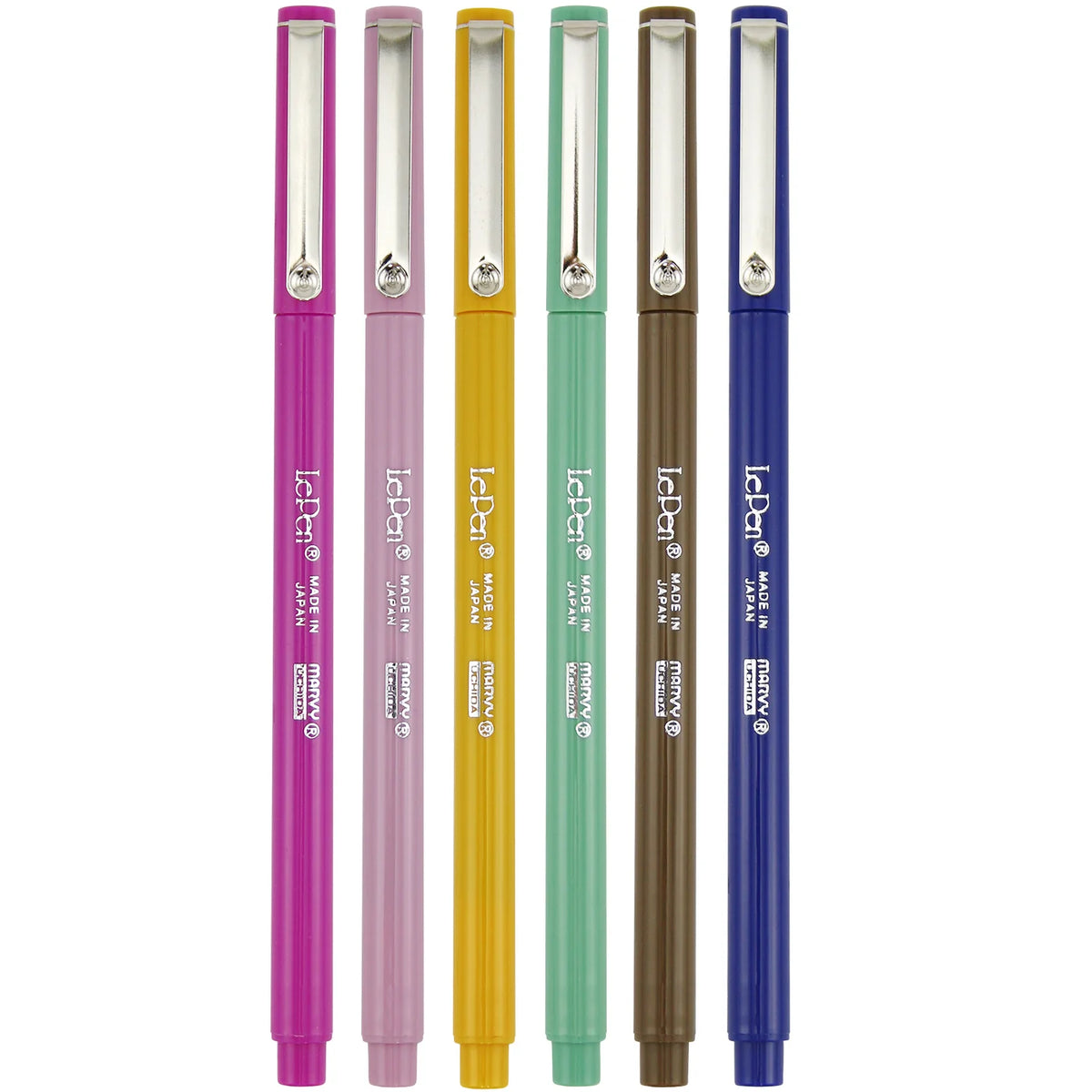 Le Pen 6 Piece Felt Pen Set - Superfine Nib | Various Colours