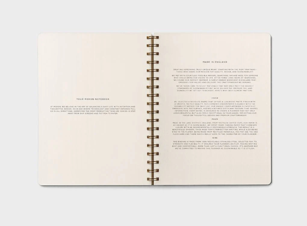 Moxon B5 Form Lined Wire-Bound Notebook - Lifestory
