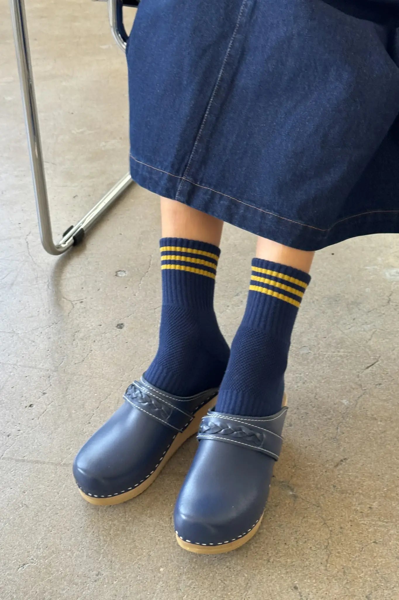Le Bon Shoppe Girlfriend Socks in Navy
