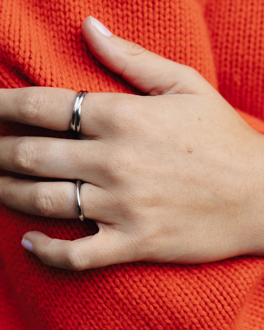 Silver Entwined Ring - Water Resistant Plating by Nordic Muse