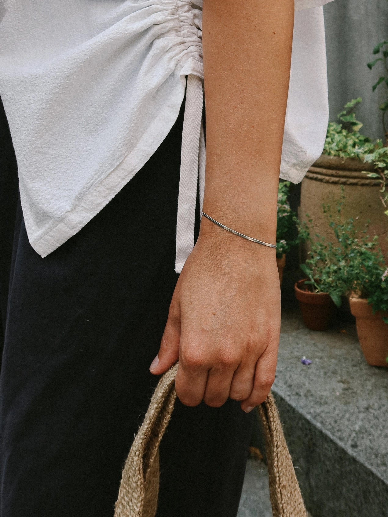 Slim Snake Chain Bracelet - Water Resistant Gold or Silver Plating by Nordic Muse