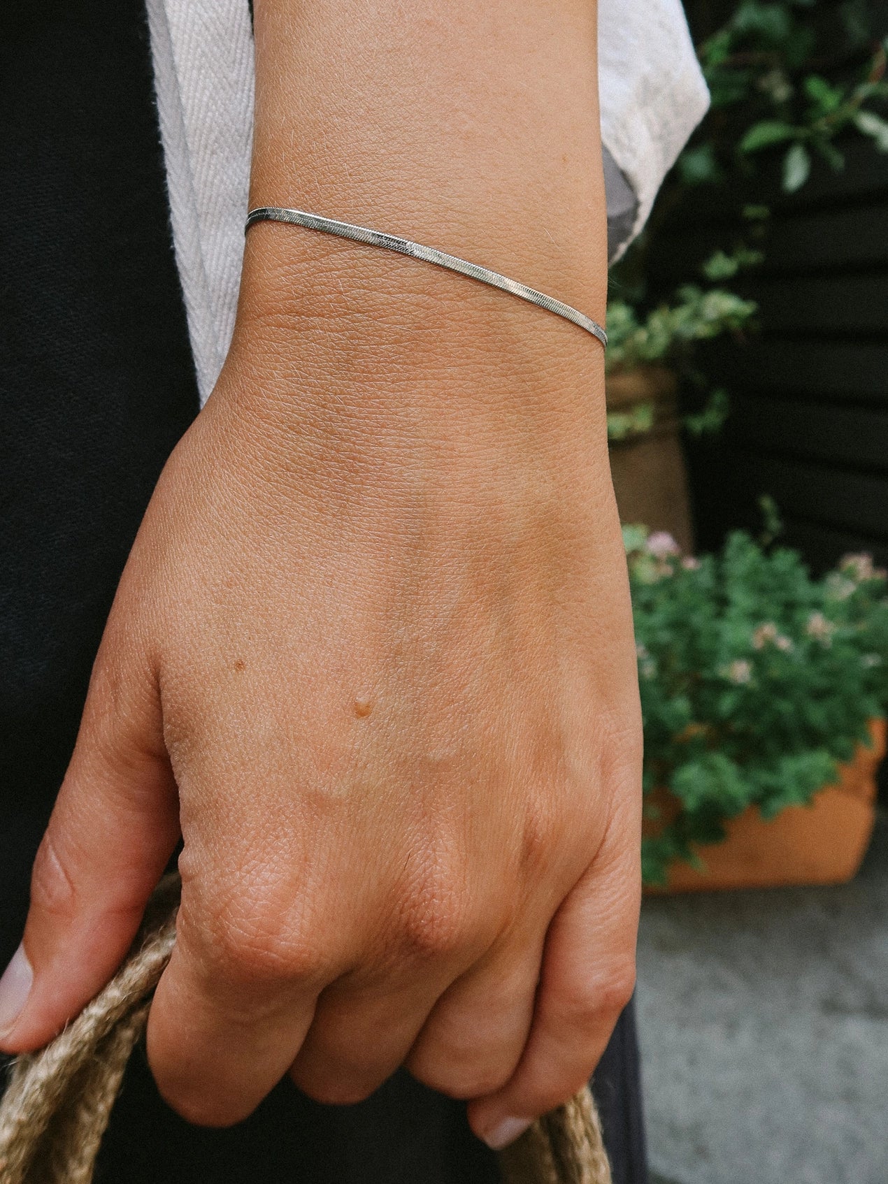 Slim Snake Chain Bracelet - Water Resistant Gold or Silver Plating by Nordic Muse