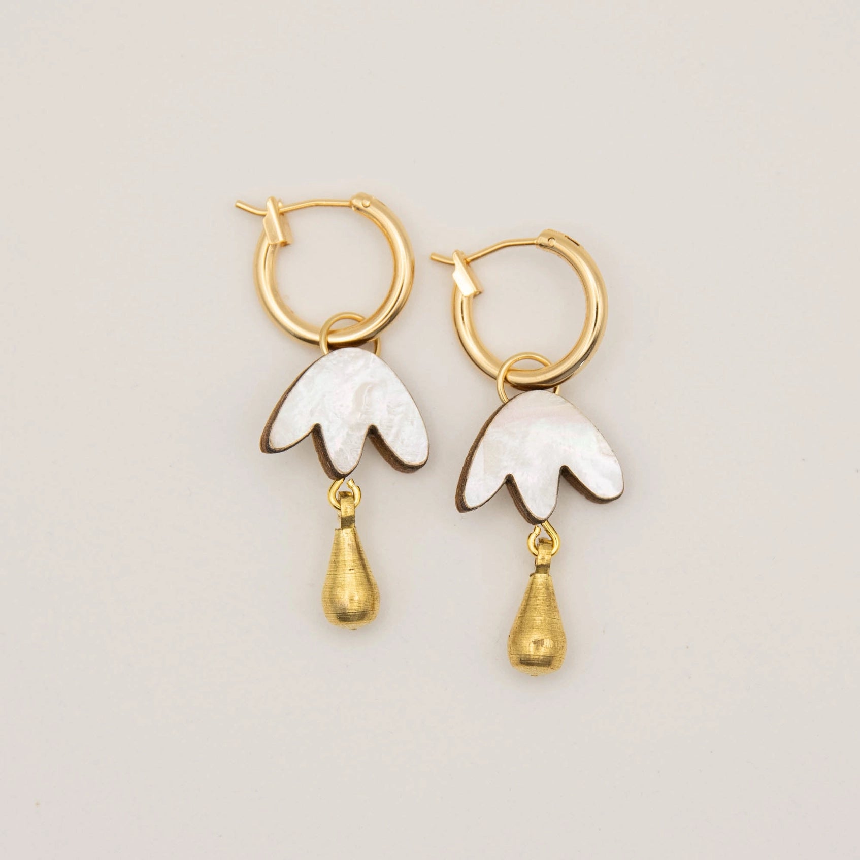Pepper You Petal Drop Hoop Earrings