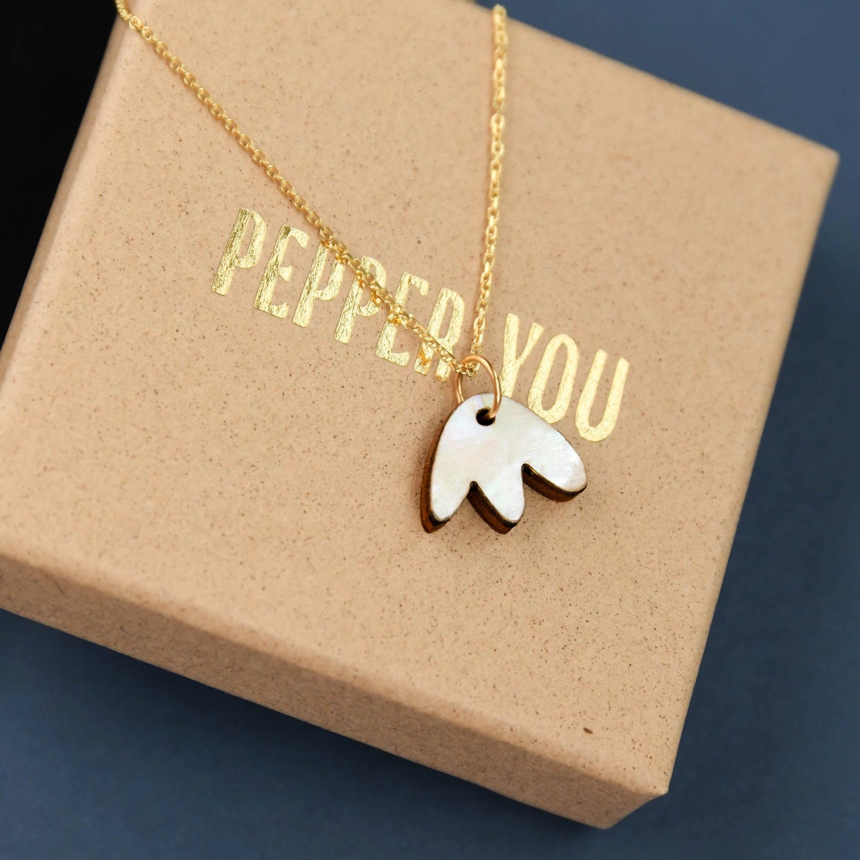 Pepper You Petal Necklace in Mother of Pearl