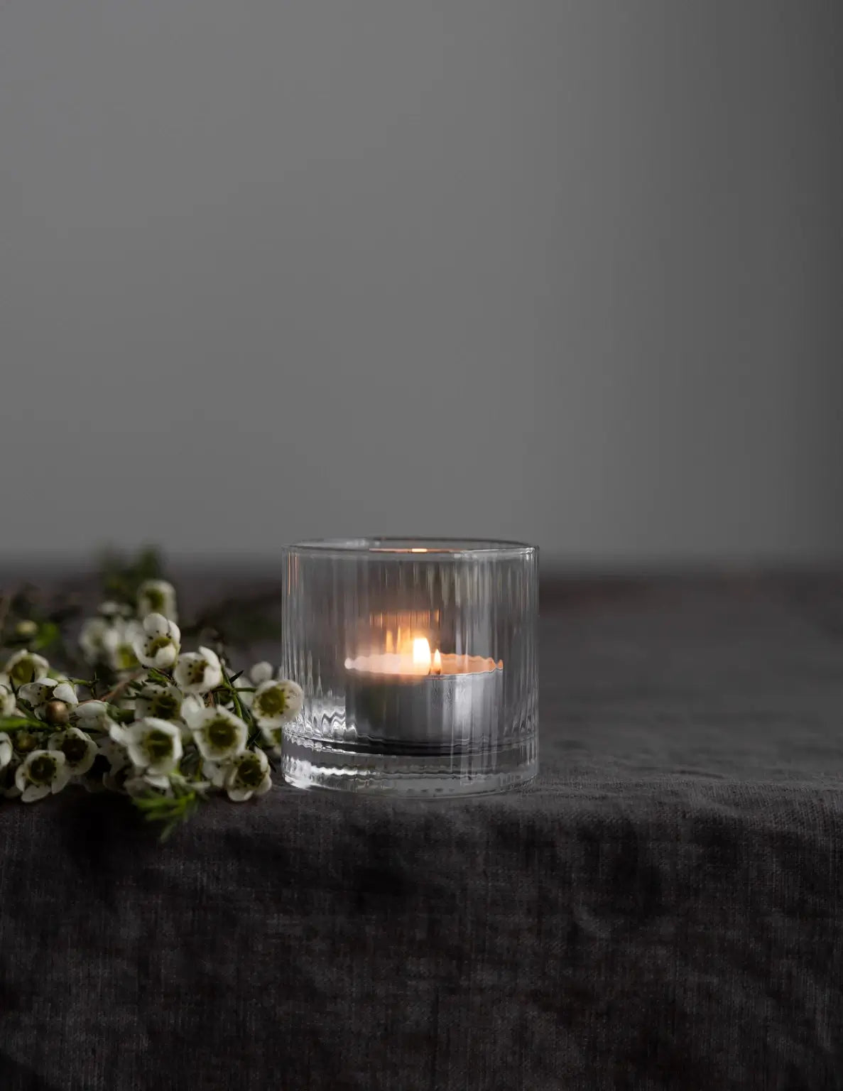 Rippled Glass Tealight Holder | 2 Colours | by Storefactory - Lifestory