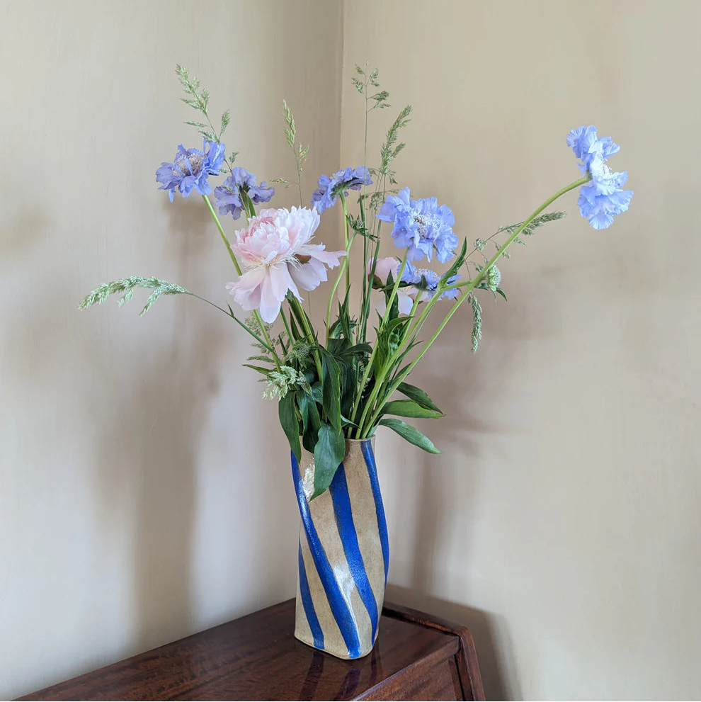 Rosie Gore Stripe Twist Vase in Various Colours - Lifestory