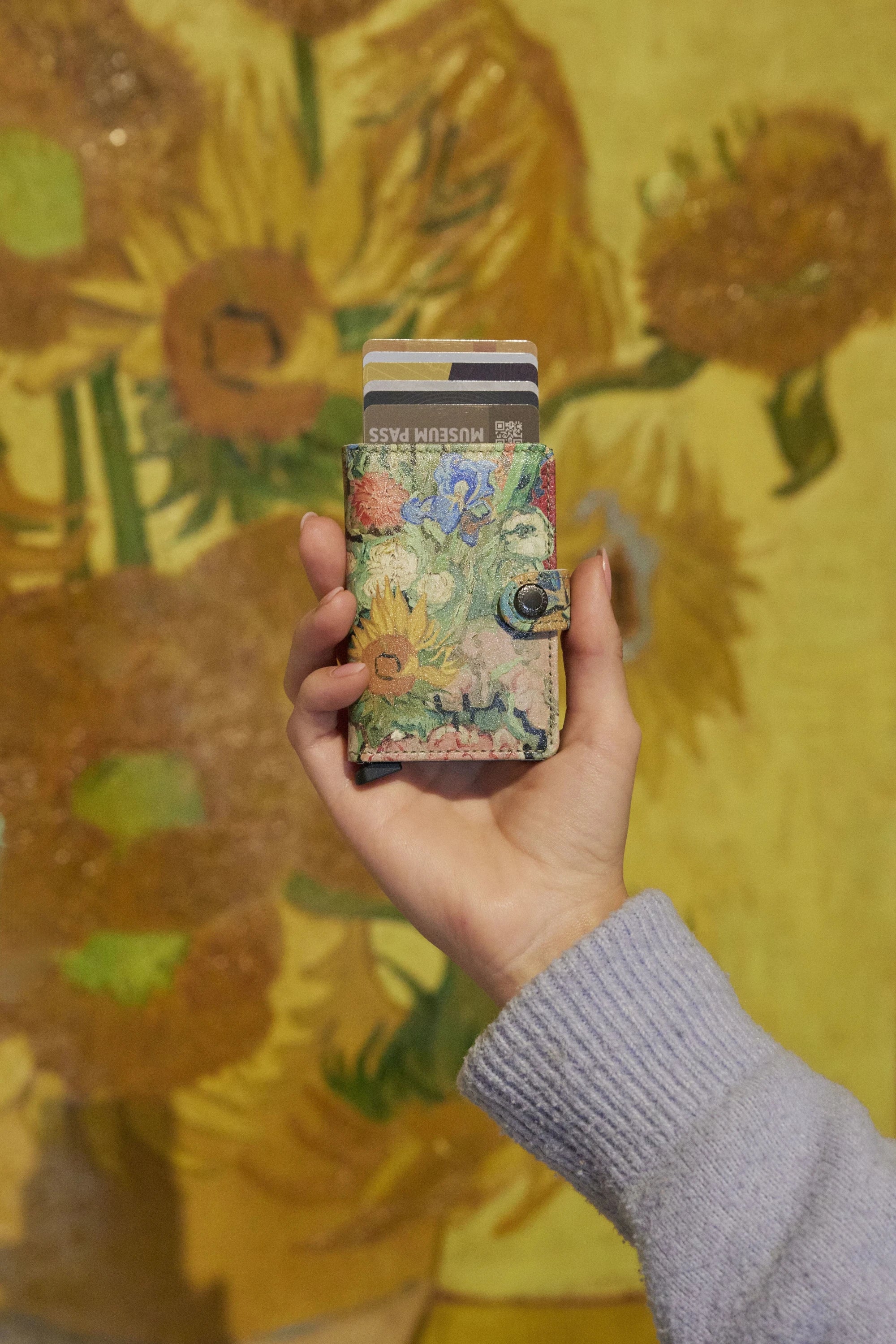 Miniwallet Art - Flowers - Van Gogh | Printed Leather | by Secrid Wallets