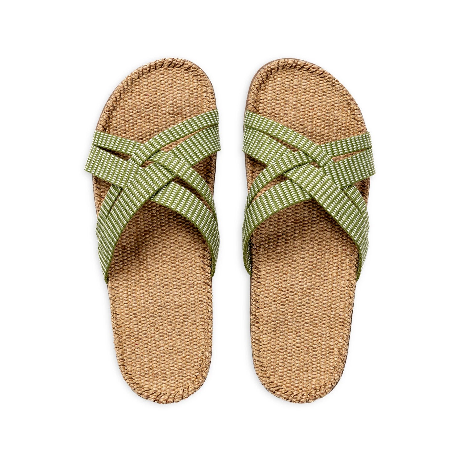 Shangies Danish Sandals in green leaves - Womens 1 | Light Breathable Washable - Lifestory