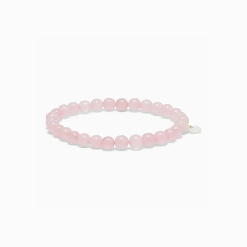 Soï Copenhagen essential Rose Quartz crystal stretch bracelet