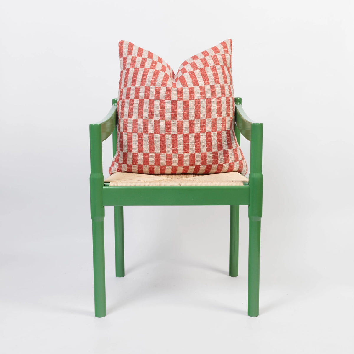 Sophie Home Blok Woven Square Cushion Cover - Optional Inner | Orange