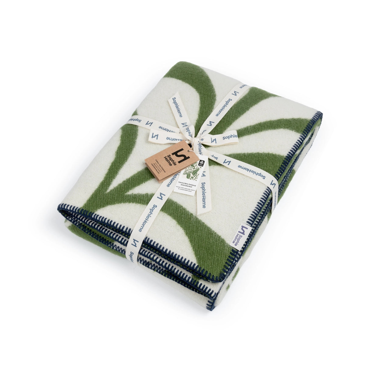 Wool 'Leaf' Blanket | Various Colours | by Sophie Home - Lifestory