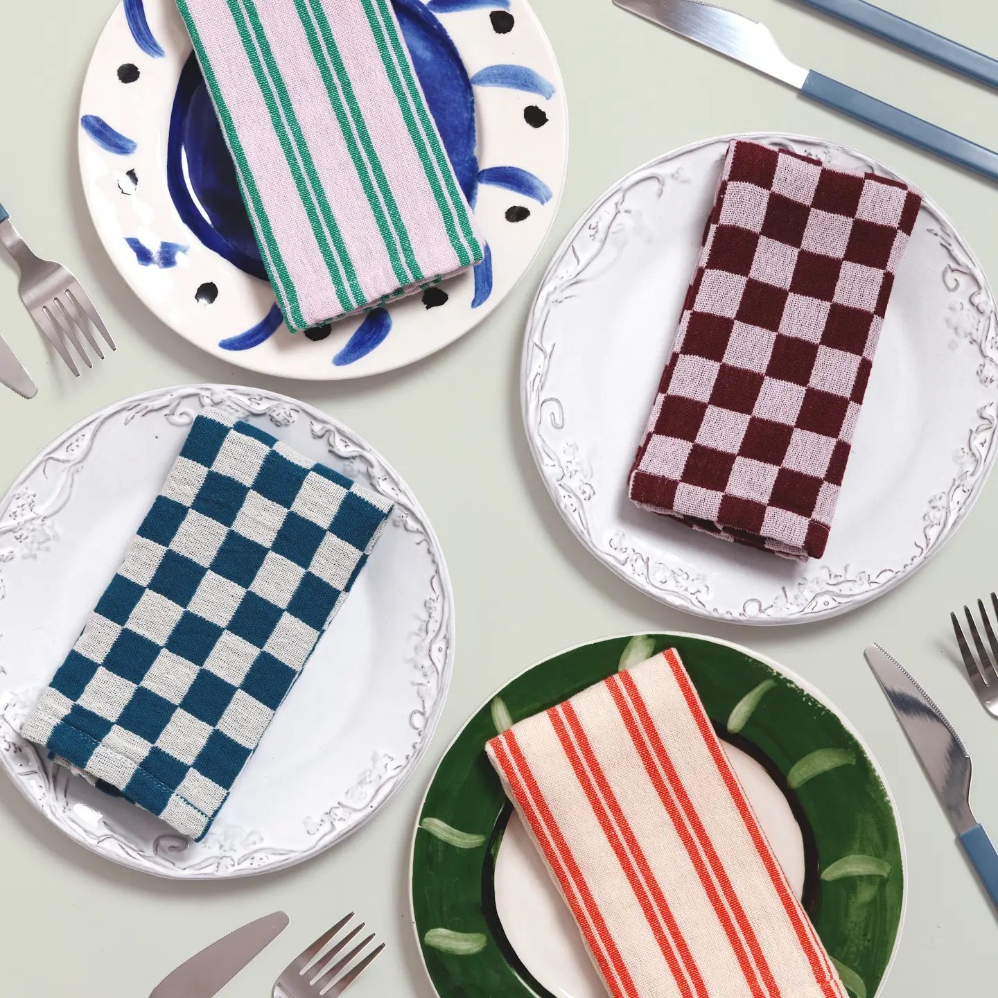 Sophie Home Cotton Check Napkin - Set of 2