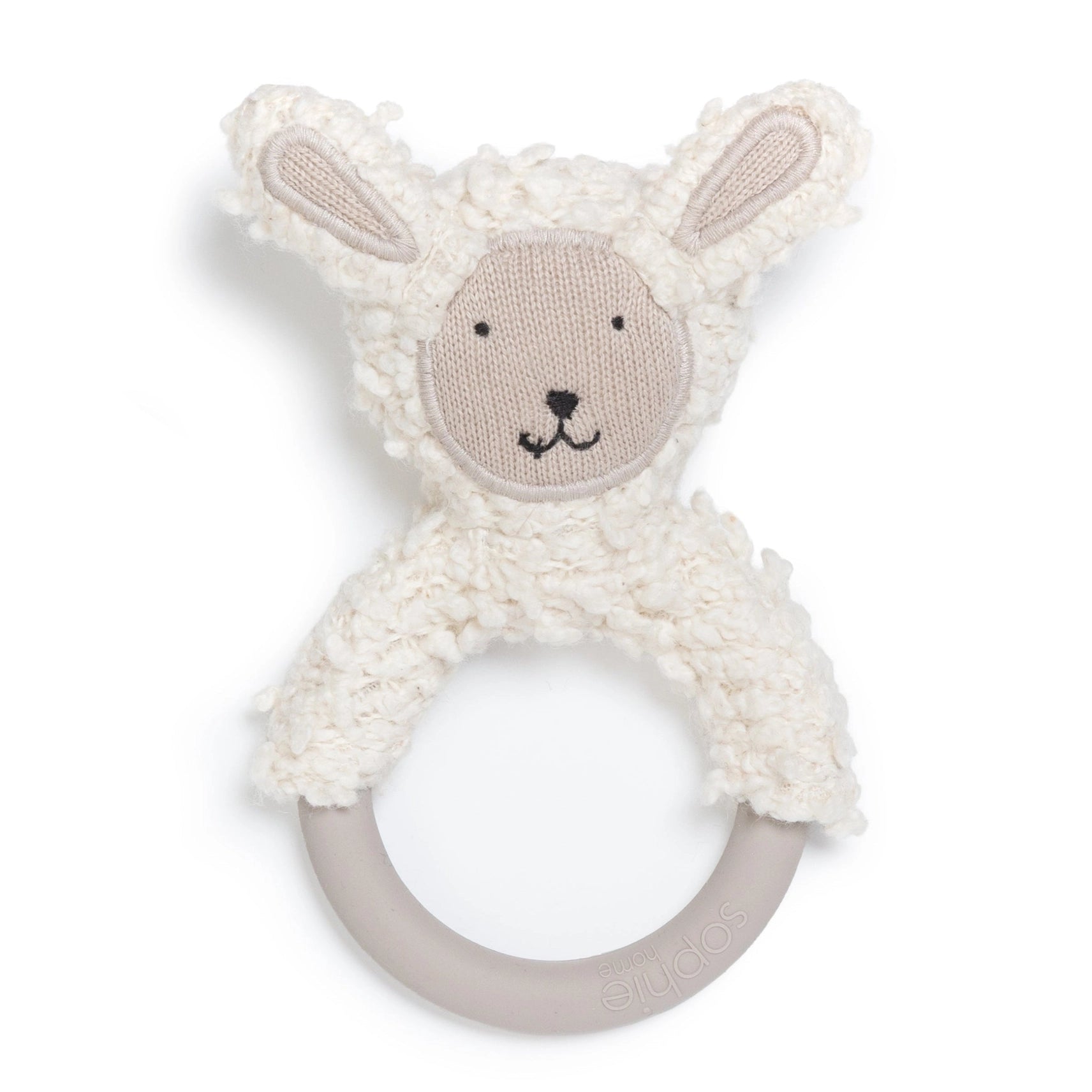 Sheep Teether Rattle | Cotton & Silicone | by Sophie Home