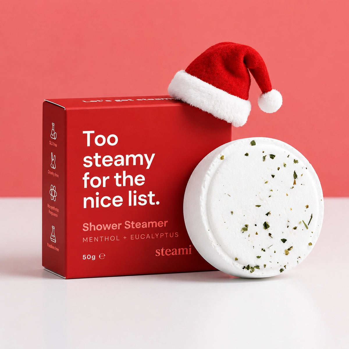 steami Shower Steamer / Melt - Menthol & Eucalyptus | Christmas Special
