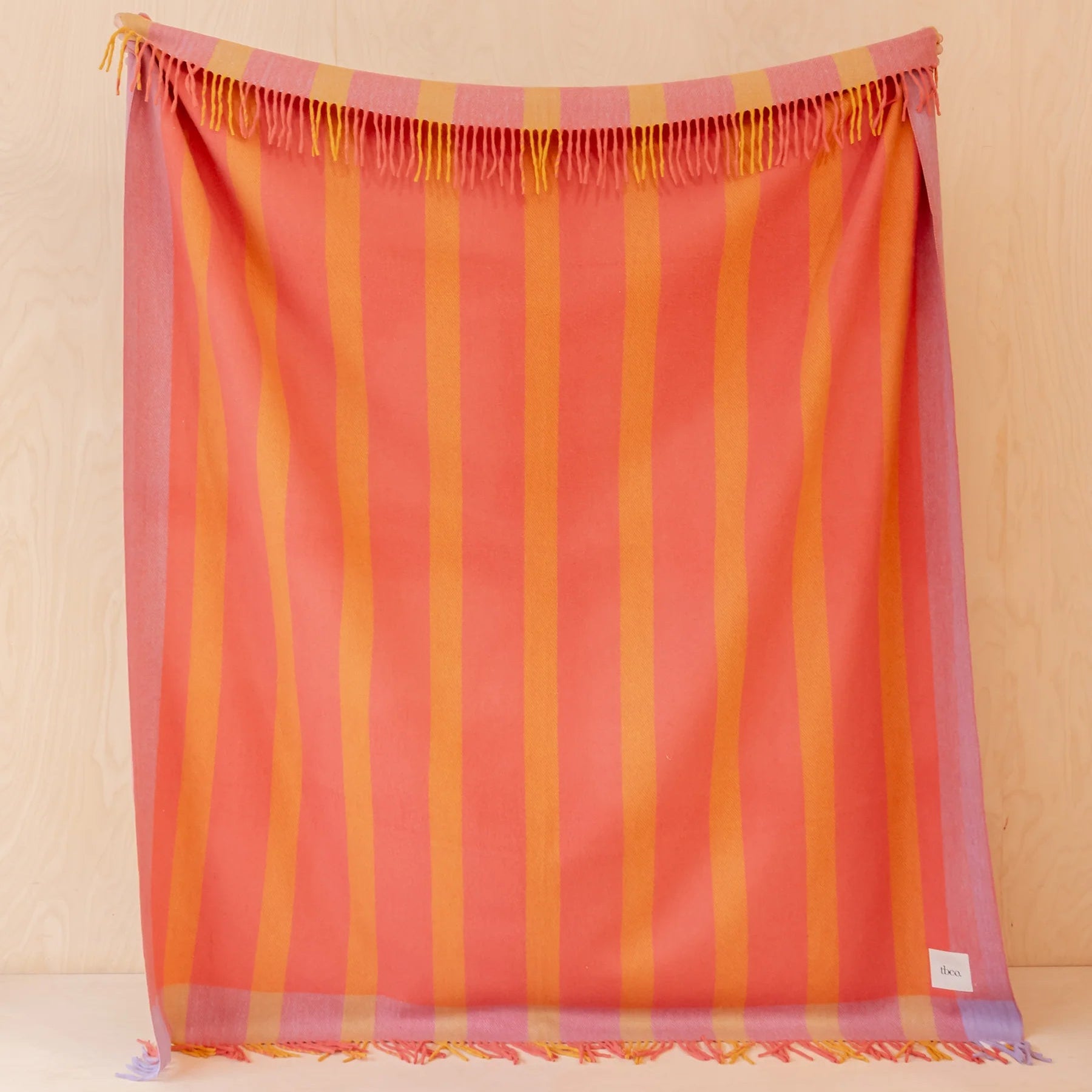 TBCo Recycled Wool Frame Stripe Blanket in Various Colours - Lifestory