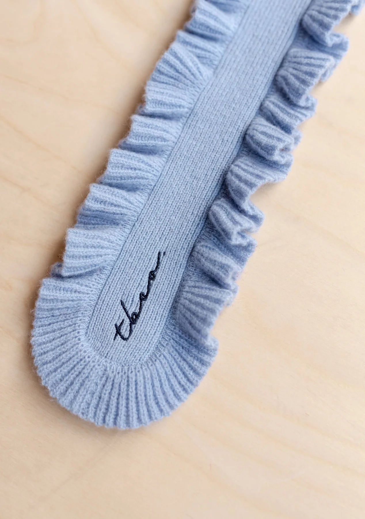 TBCo Merino Wool Skinny Ruffle Scarf in Various Colours - Lifestory