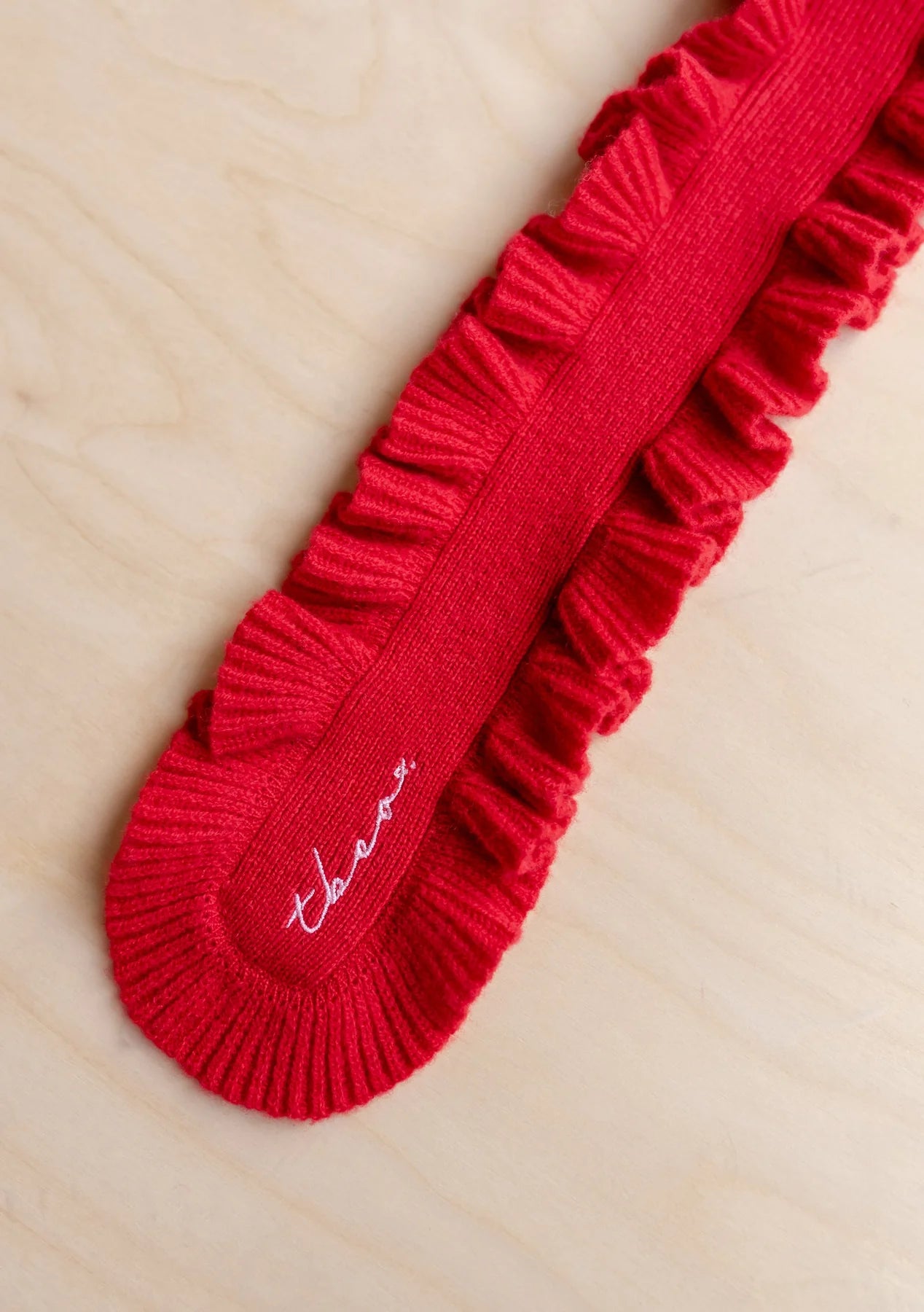 TBCo Merino Wool Skinny Ruffle Scarf in Various Colours - Lifestory