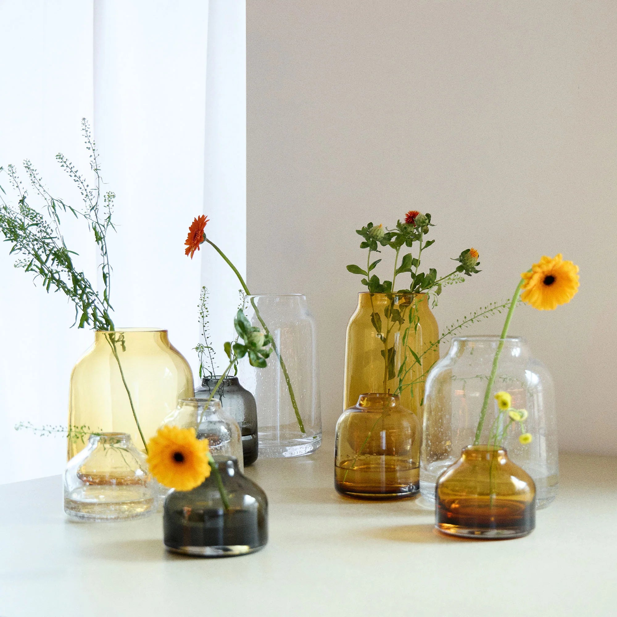 Pod Large Amber Glass Vase by The Conran Shop - Lifestory