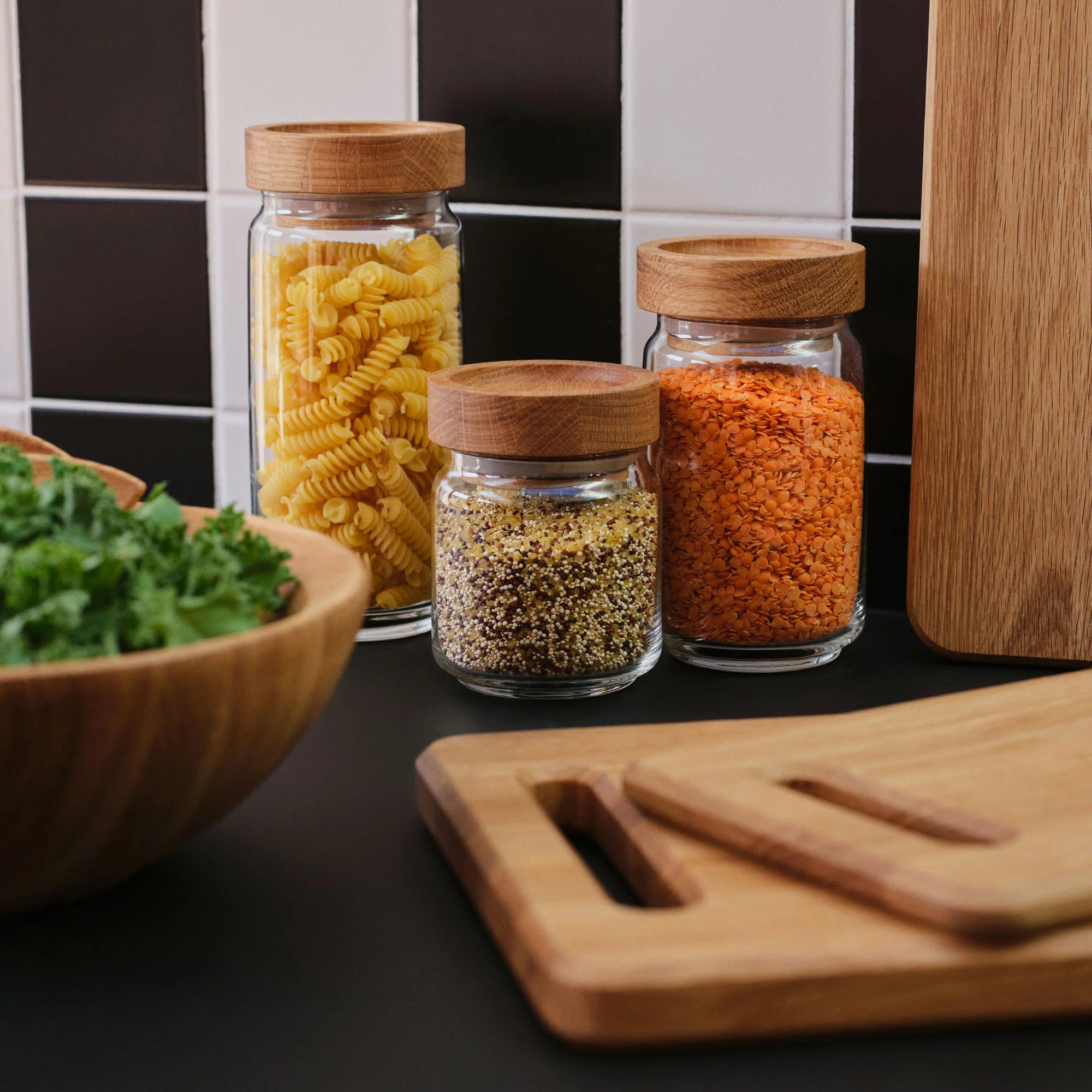 Istria Oak Stacking Storage Jars (Various Sizes) by The Conran Shop - Lifestory
