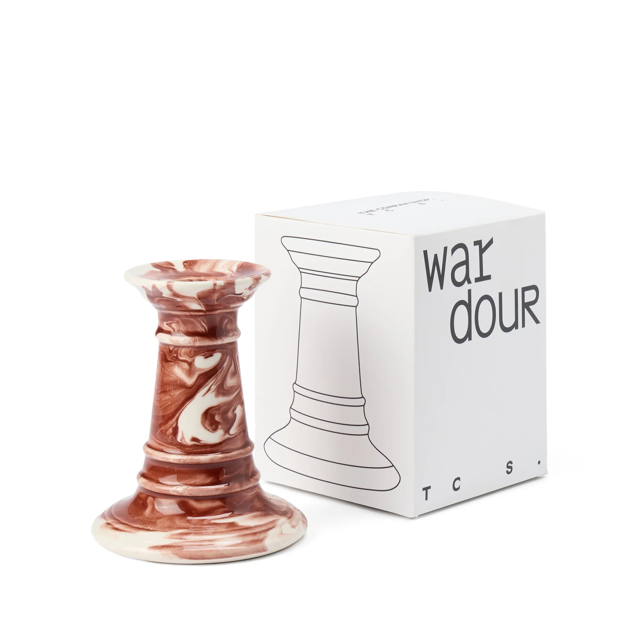 Wardour Stubby Candle Holder in Marbled Earthenware by The Conran Shop - Lifestory