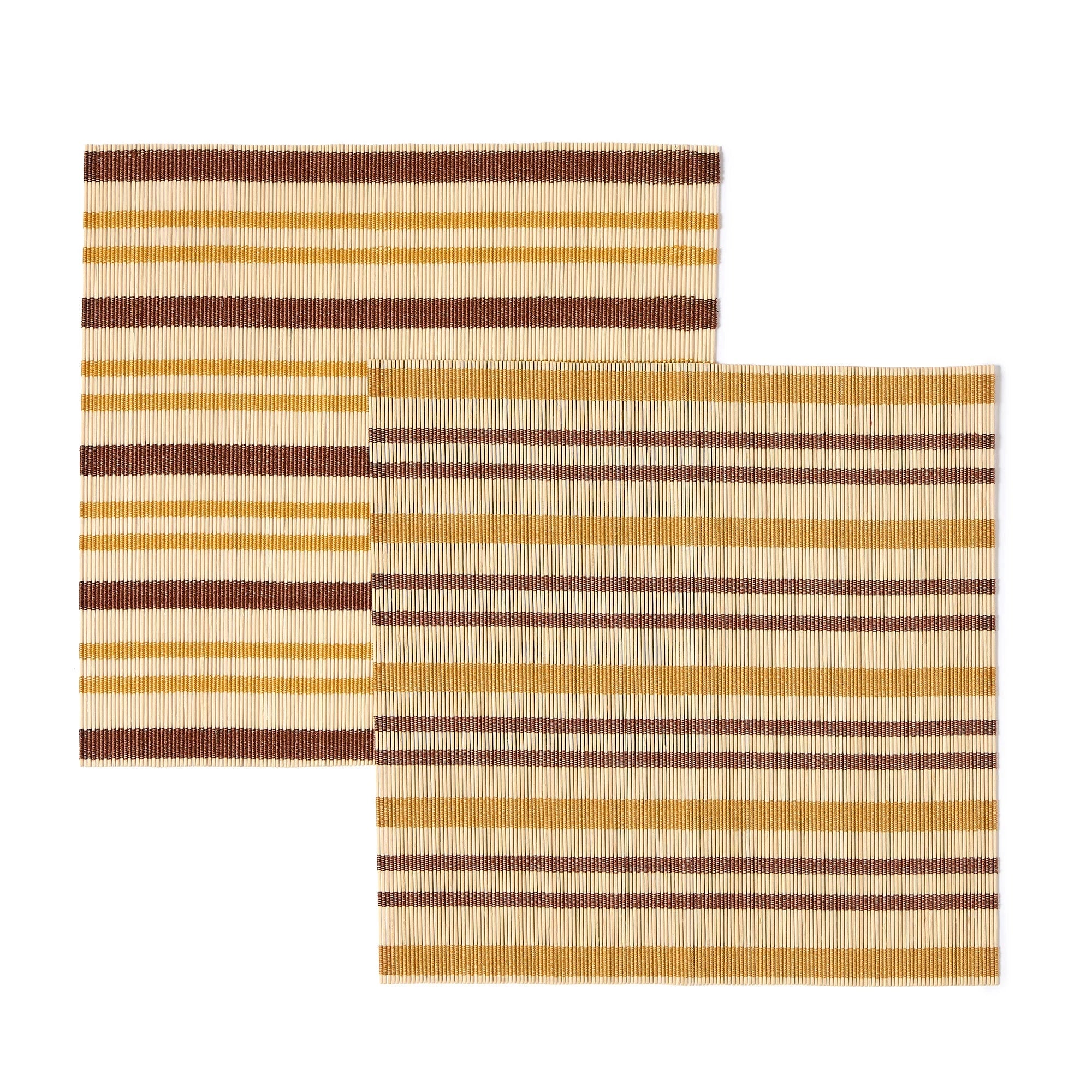 Stripe Bamboo Square Placemat Set of 2 by The Conran Shop - Lifestory