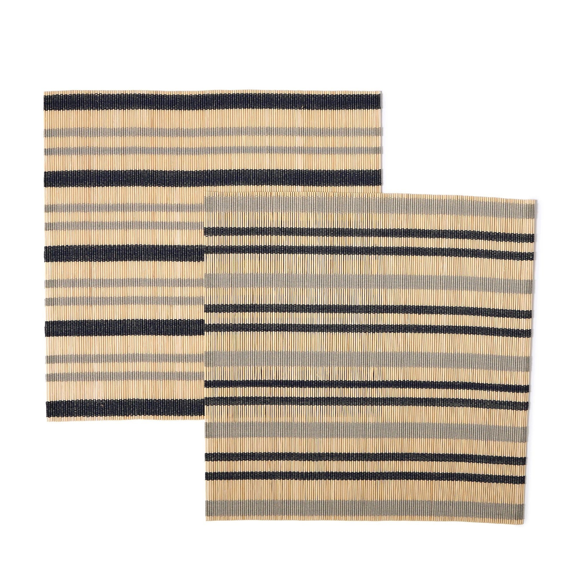 Stripe Bamboo Square Placemat Set of 2 by The Conran Shop - Lifestory