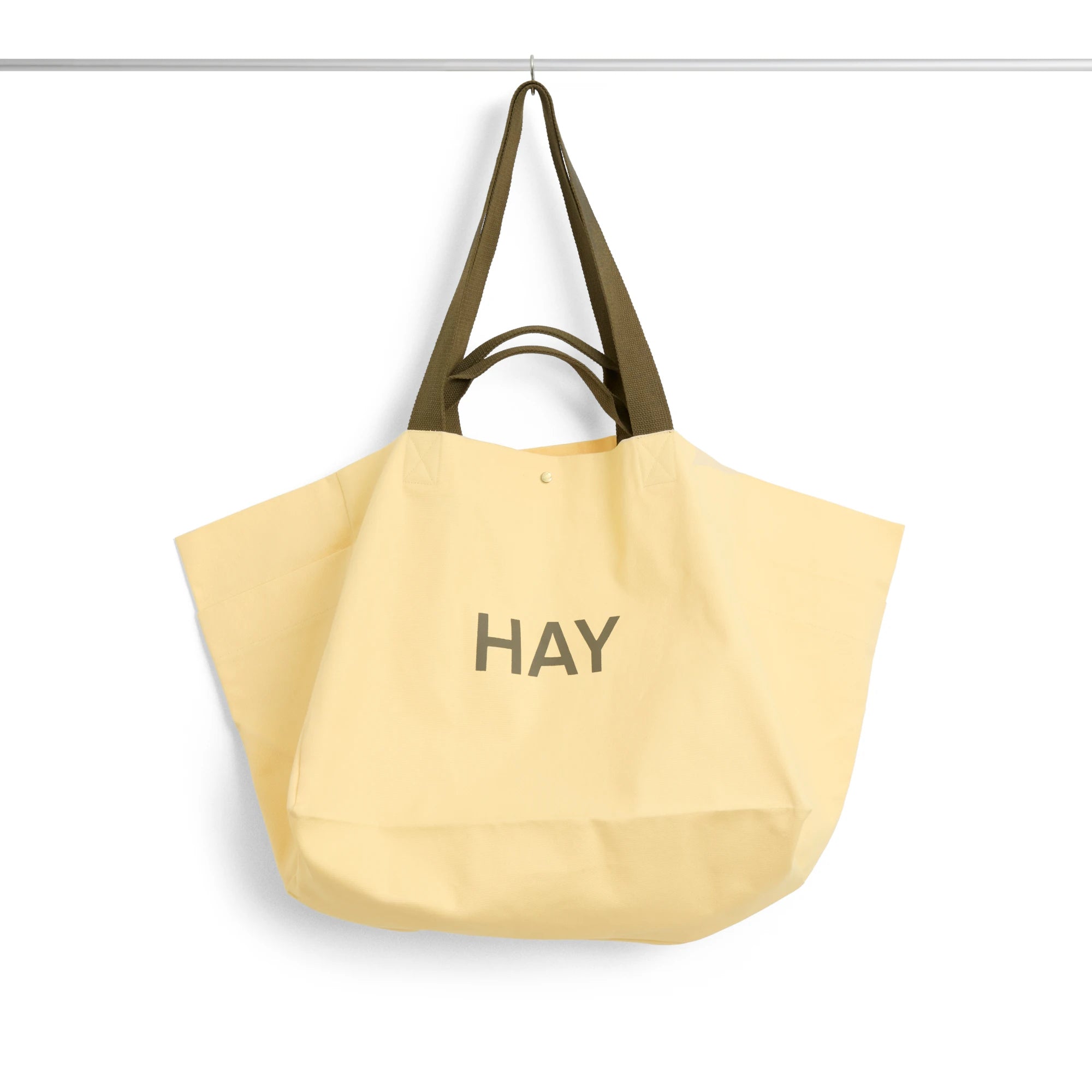 HAY Organic Cotton Large Weekend Bag with Popper in Soft Yellow