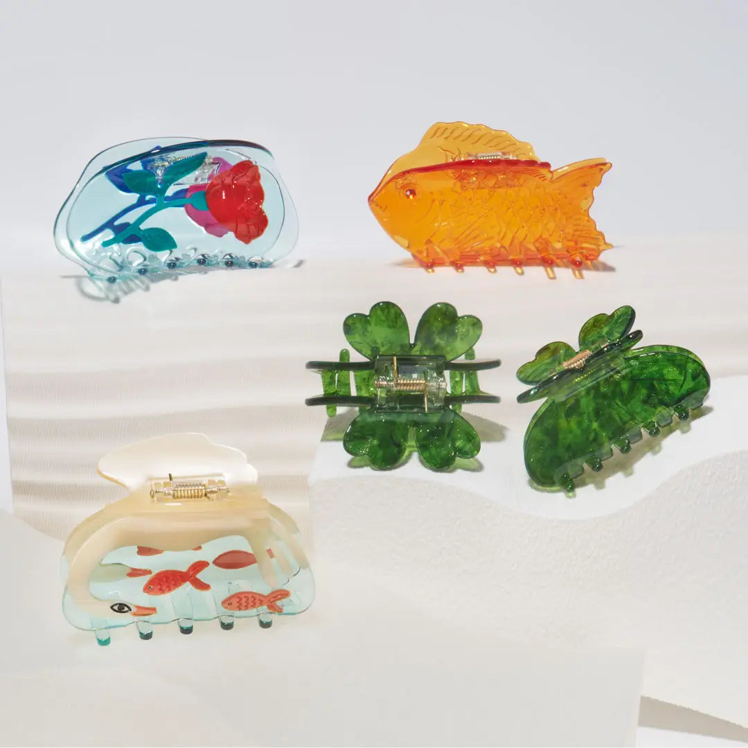 Winona Irene The Swan & Goldfish Acetate Hair Claw